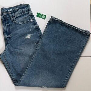 Gap teen Wide Leg Blue Jeans size 16. NWT